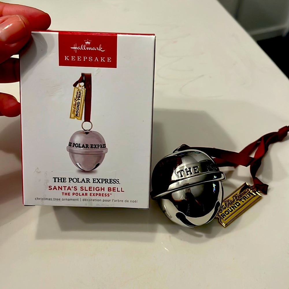 NIB 2022 Hallmark Keepsake The Polar Express Santa's Sleigh Bell Ornament